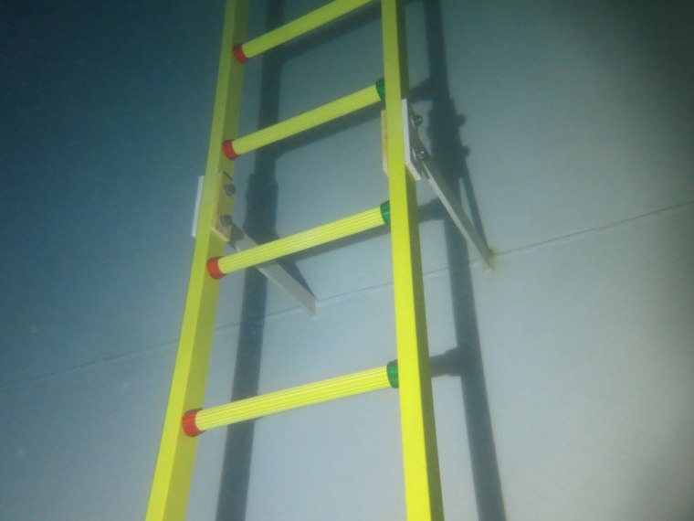 FRP Ladder installed in tank interior - Water quality improving products | TAG Diving